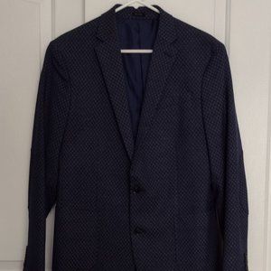 Mens Navy Lined Suit Jacket